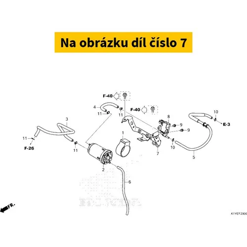 Honda Stay comp., canister 17450K1ZJ10