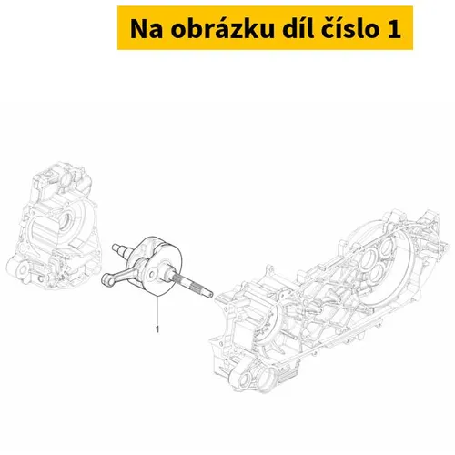 Piaggio Crankshaft PIAGGIO pin Ø17 350 I.E H2O 4T 4V E3-E4 1A015245R6A