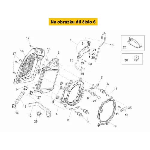 Piaggio Radiator Support Spacer 1A021774