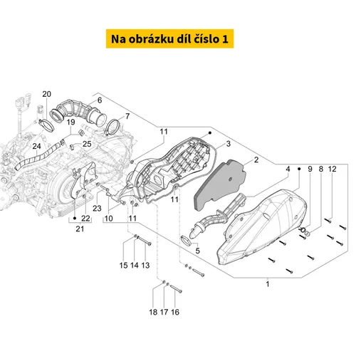 Piaggio Complete Air Cleaner Box 1A024001