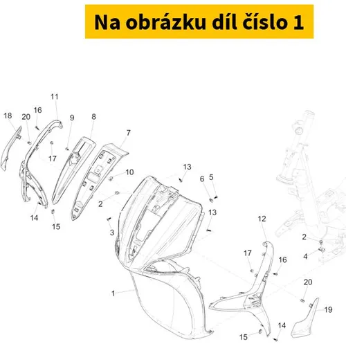 Piaggio Front Shield Blue D27 1B001334400D27