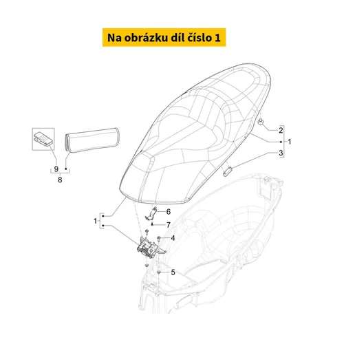 Piaggio Complete Saddle With Sensor 1B011265000C1