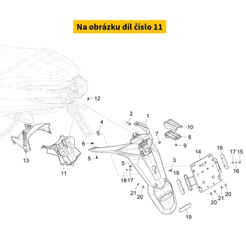Piaggio Closing Mudguard 1B011266