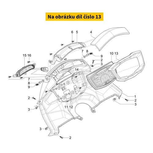 Piaggio Dashboard Cover 1B01130200090