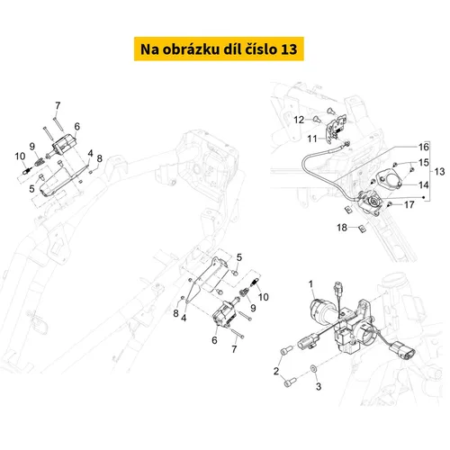 Piaggio Saddle Opening Device 1B011382