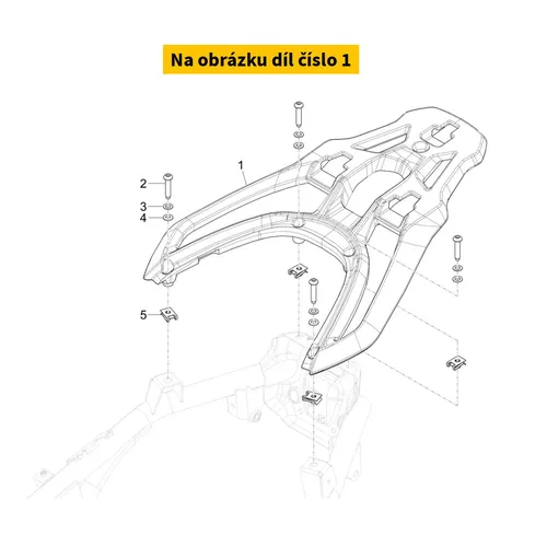 Piaggio Rear Handle 1B011386000G58