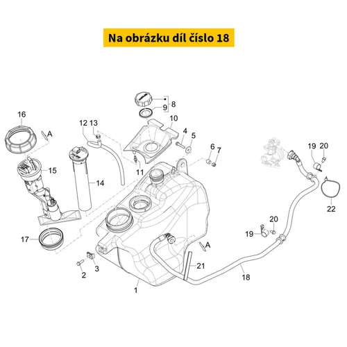 Piaggio Complete Fuel Pipe 1B012451