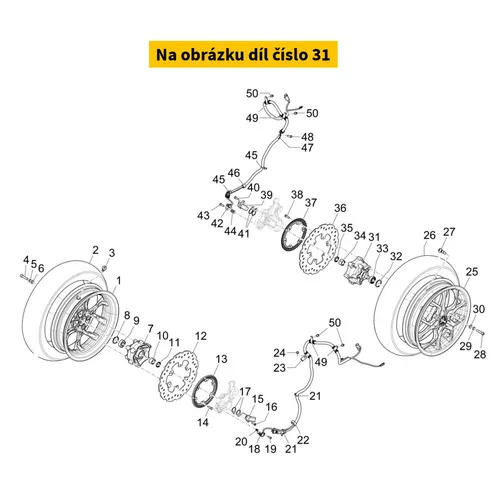 Piaggio Front Wheel Hub With I.P. 1C006534