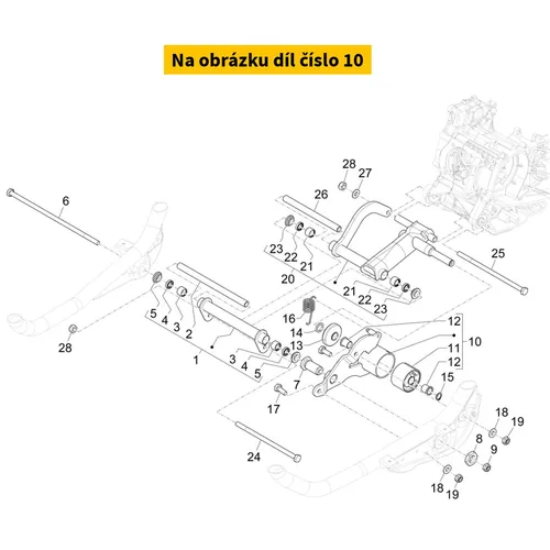 Piaggio Silentblock Support  Bracket Assy 1C007362