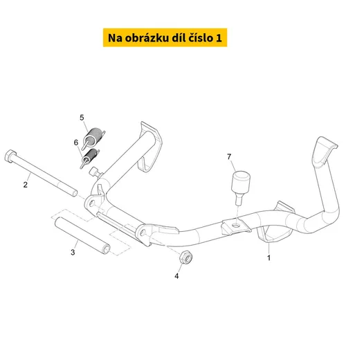Piaggio Central Stand With  I.P. 1C007660