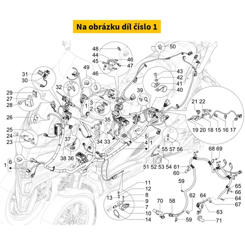 Piaggio Wiring Harness 1D004636