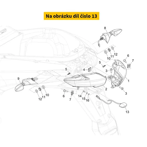Piaggio Licence Plate Light 1D005104