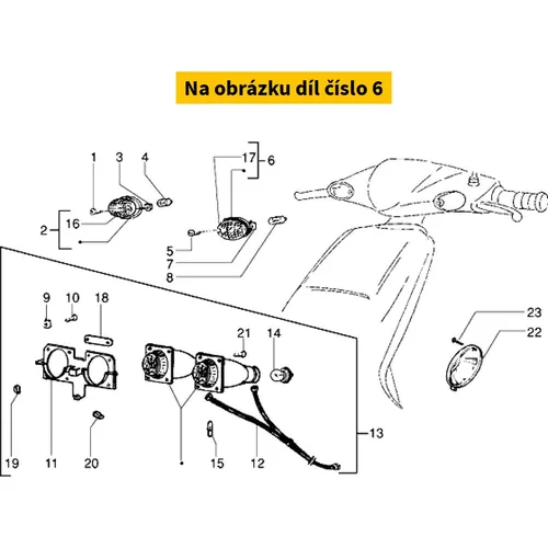 Piaggio Left front blinker PIAGGIO Typhoon 50-125 1993-2003 580657
