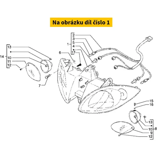 Piaggio Headlamp Assy. X9 500 583360