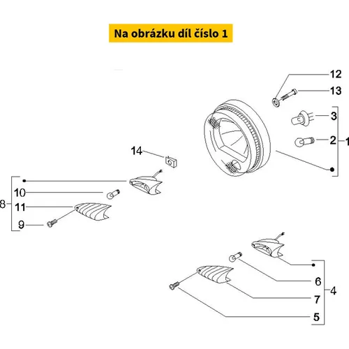 Piaggio Headlamp Assy. B500 584165