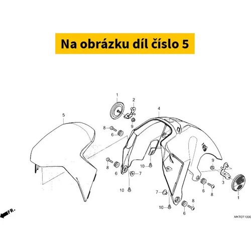 Honda COVER, FR. FENDER *NHD05* 61110MKHD00ZT