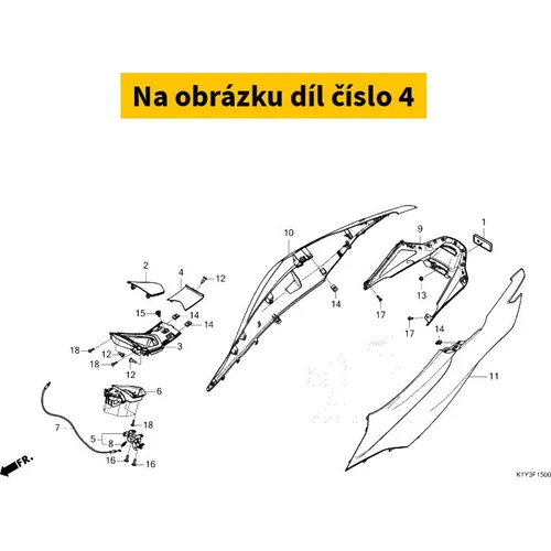 Honda COVER B, CENTER *PB434M* 64420K1ZJ10YF