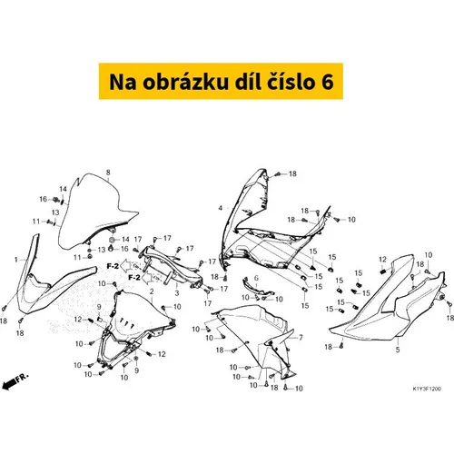 Honda COVER, FR. CENTER *PB434M 64503K1ZJ10YF