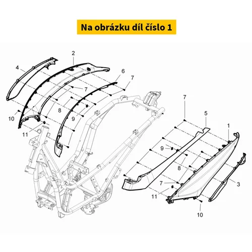 Piaggio Left Side Cover Star Dust Grey 760/B 65635360H4