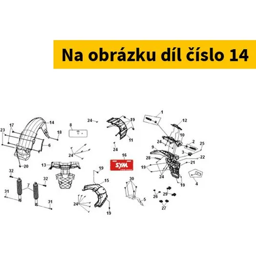 SYM Rr. Mudguard 81100-J01-000