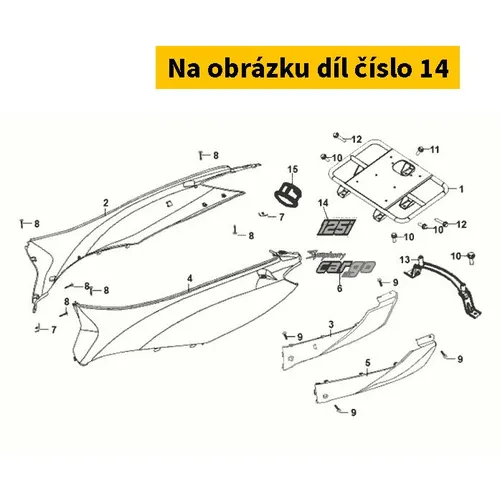 SYM Body Cover Stripe 87130-AR3-000-T2