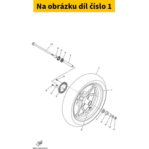 Yamaha Cast Wheel, Front B6HF516800P4