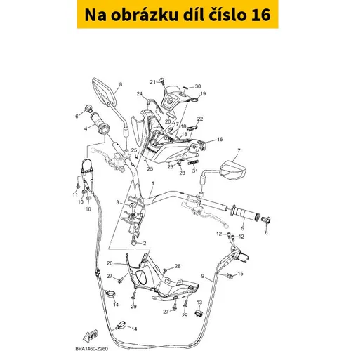 Yamaha Cover, Handle Uppe BLSF61430000