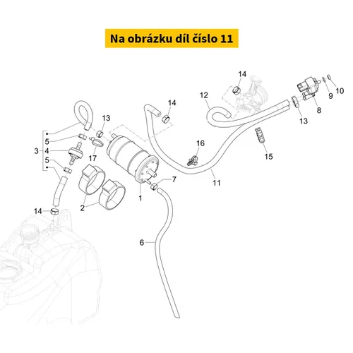 Piaggio Hose Sae J30r7/R14t2 1/4' CM183358