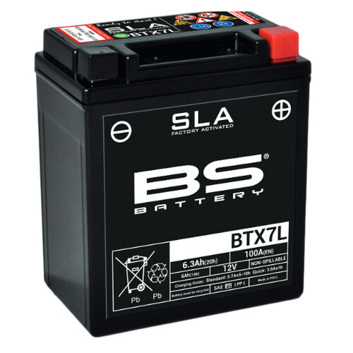 BS Battery Baterie YTX7L 6Ah SLA - aktivovaná