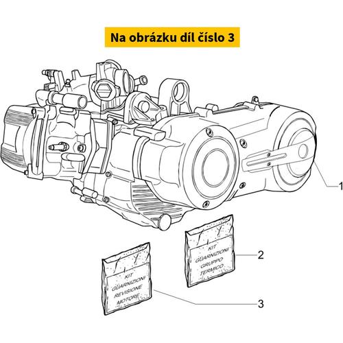Centauro Sada těsnění motoru Piaggio 400