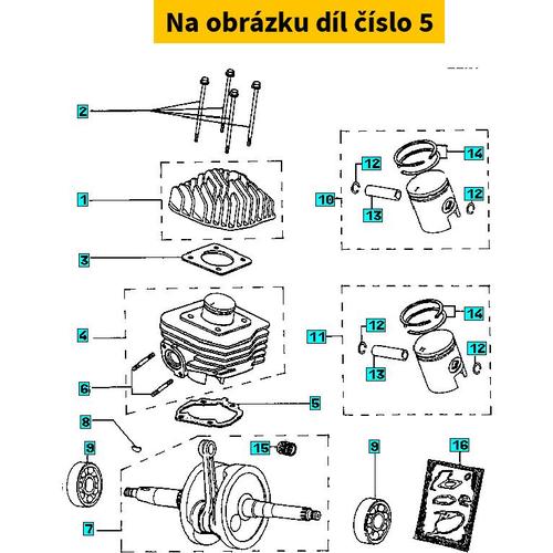 Centauro Těsnění pod válec Peugeot vert.