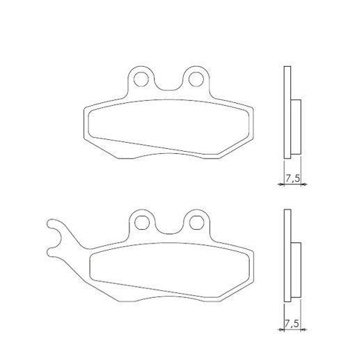 Novascoot Brzdové destičky 0360 Novascoot Sintrované