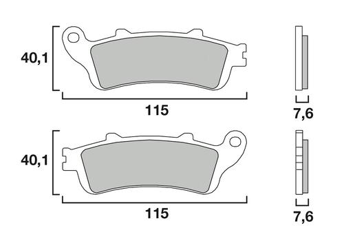 Novascoot Brzdové destičky 0970 Novascoot Sintrované