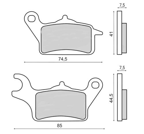 Novascoot Brzdové destičky 3560 Novascoot