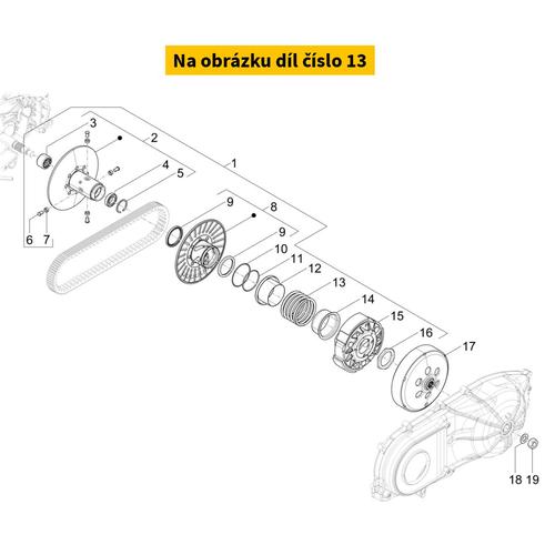 Piaggio Kontrastní pružina Piaggio 310 HPE