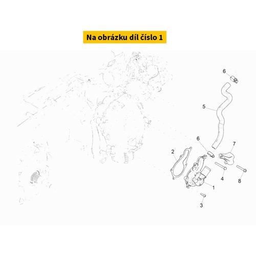 Piaggio Vodní pumpa - kryt vodní pumpy