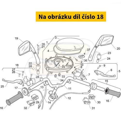 RMS Brzdová páčka + držák SR