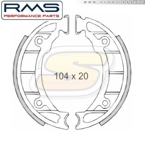 RMS Brzdové pakny 0340 RMS