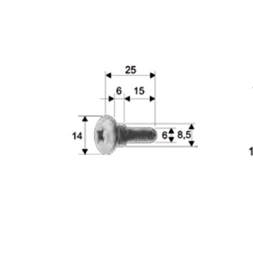 RMS Šroub Piaggio M6 dlouhý
