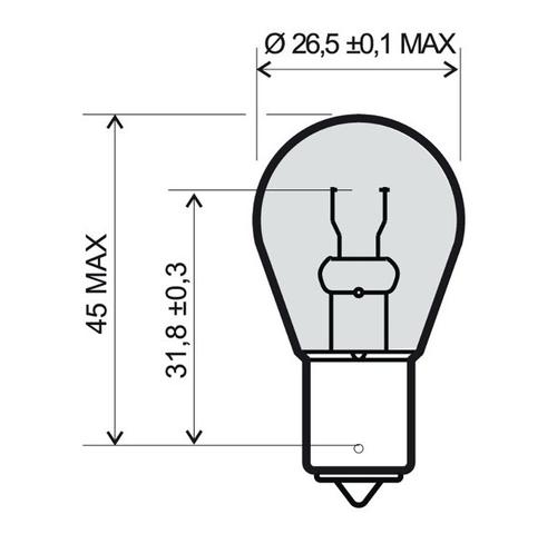RMS Žárovka 12V 21W BA15S