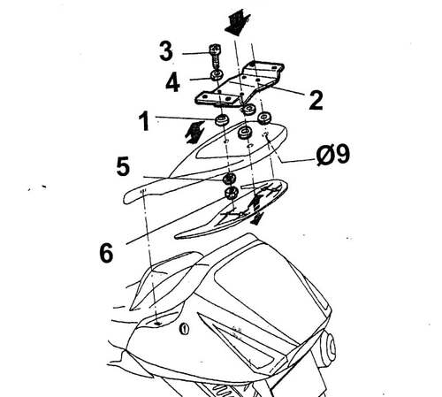 SHAD Nosič kufru SHAD Silverwing