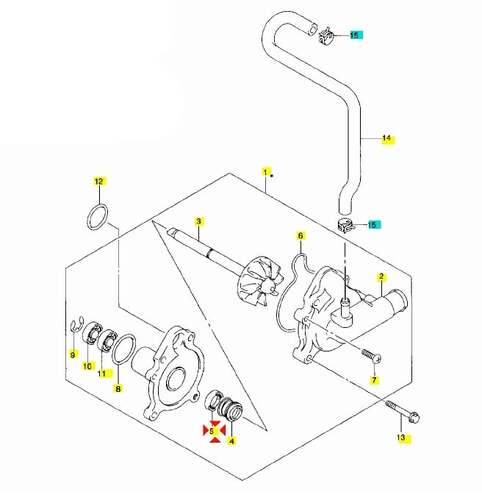 Suzuki Gufero vodní pumpy