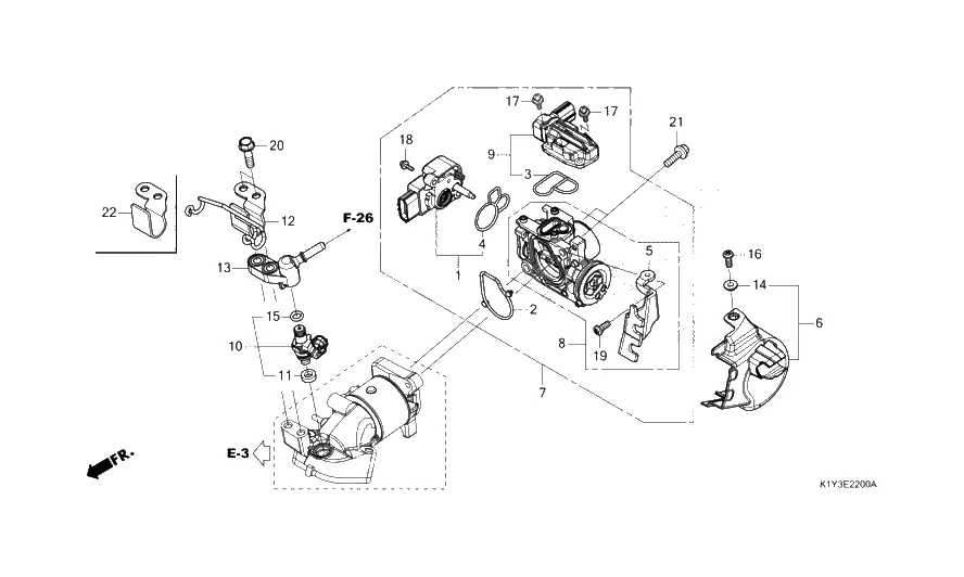 Škrtící klapka, vstřik