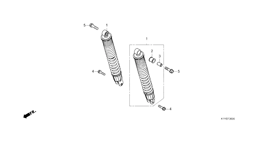 Zadní tlumiče - typ 1