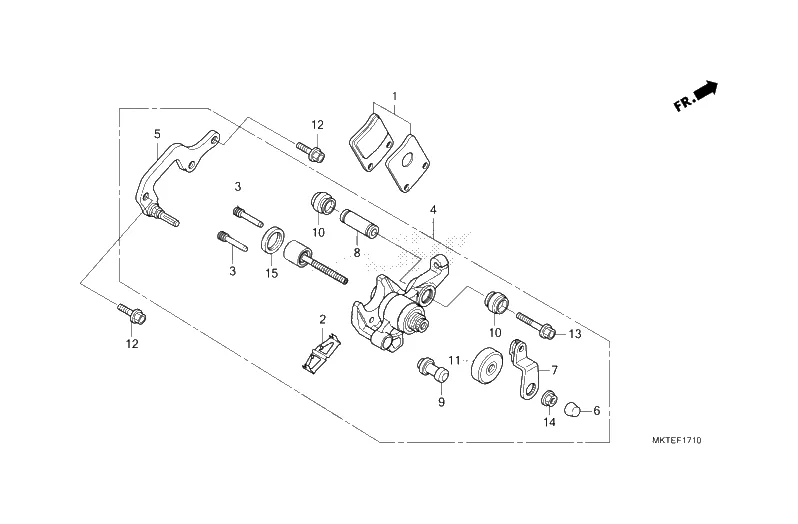 Ruční brzda - třmen