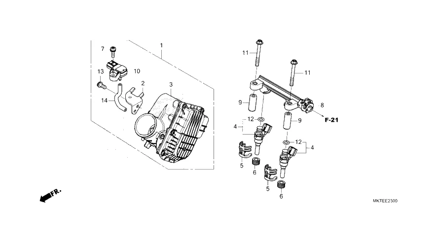 Škrtící klapka, vstřik