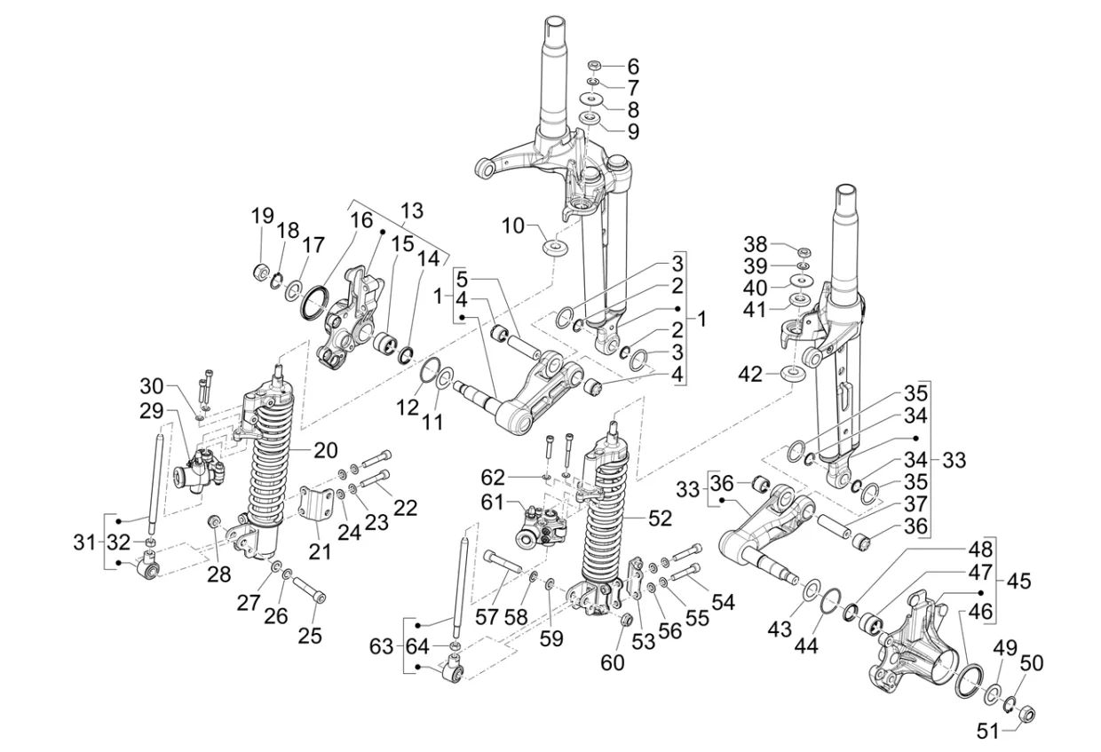 Řidítka, Přední vidlice