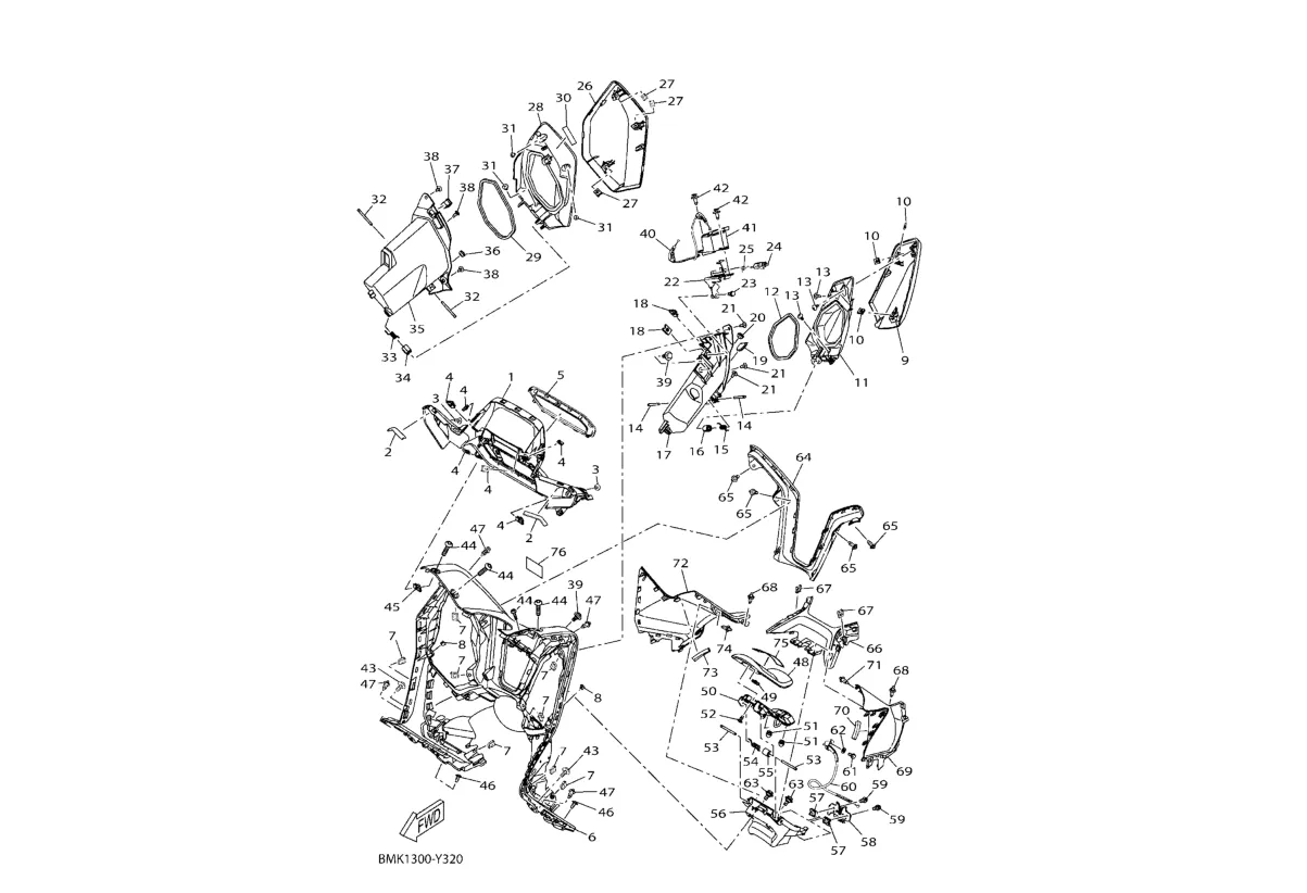 Kryty přední, vnitřní, spodní