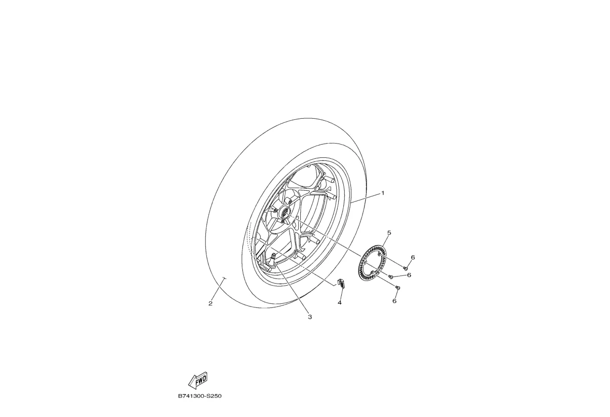 Zadní kolo, brzdový třmen